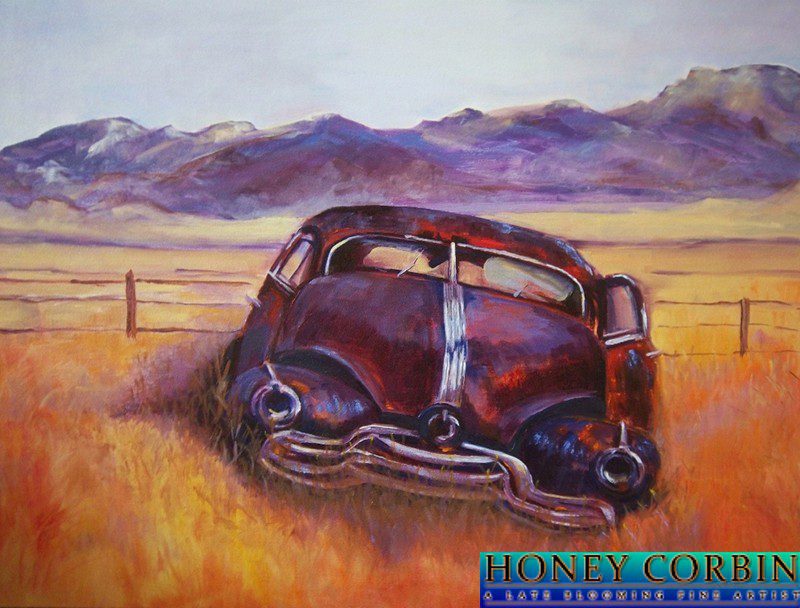 Honey Corbin Honey Corbin, Chrome on the Range oil 24 x 30,